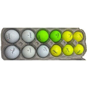 Mixed Titleist Golf Balls Assorted Colors & Numbers Used Set Of 12 100b